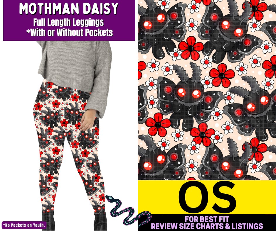 Mothman Daisy Full Length Leggings w/ Pockets