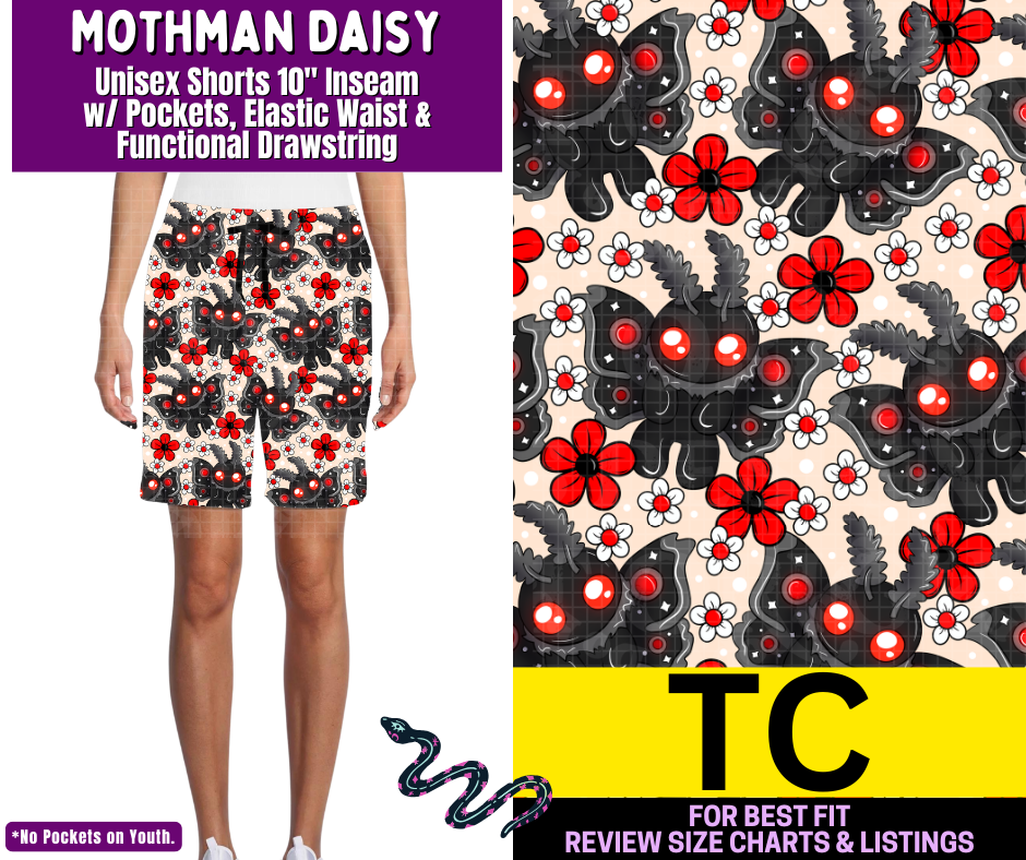 Mothman Daisy Unisex Shorts