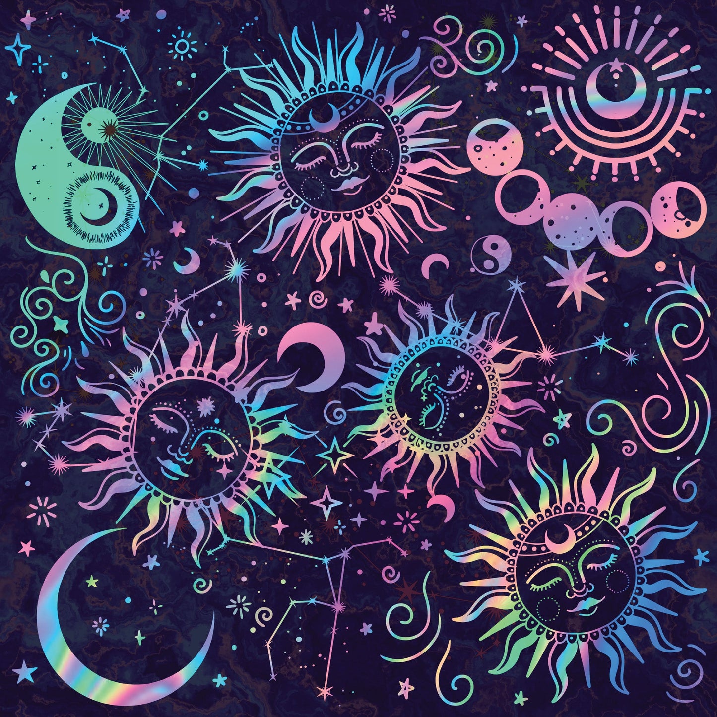 Neon Celestial Leggings and Capris
