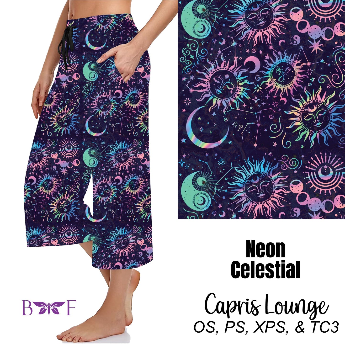 Neon Celestial Leggings and Capris