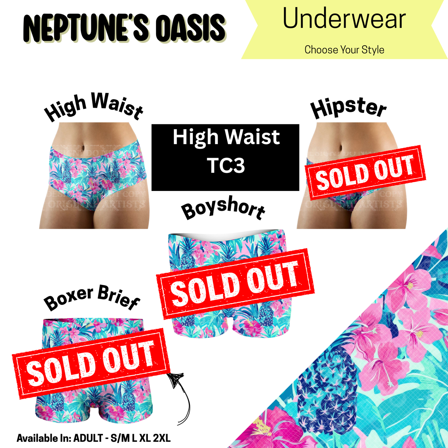 Neptune's Oasis High Waist Underwear
