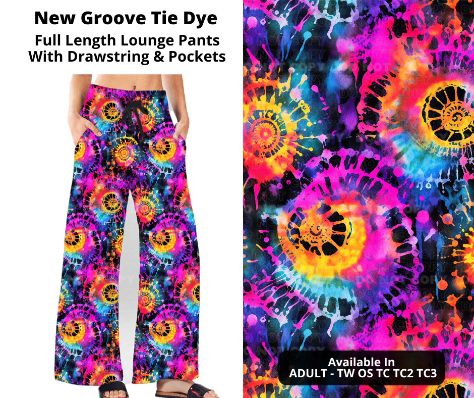 New Groove Tie Dye Full Length Lounge Pants