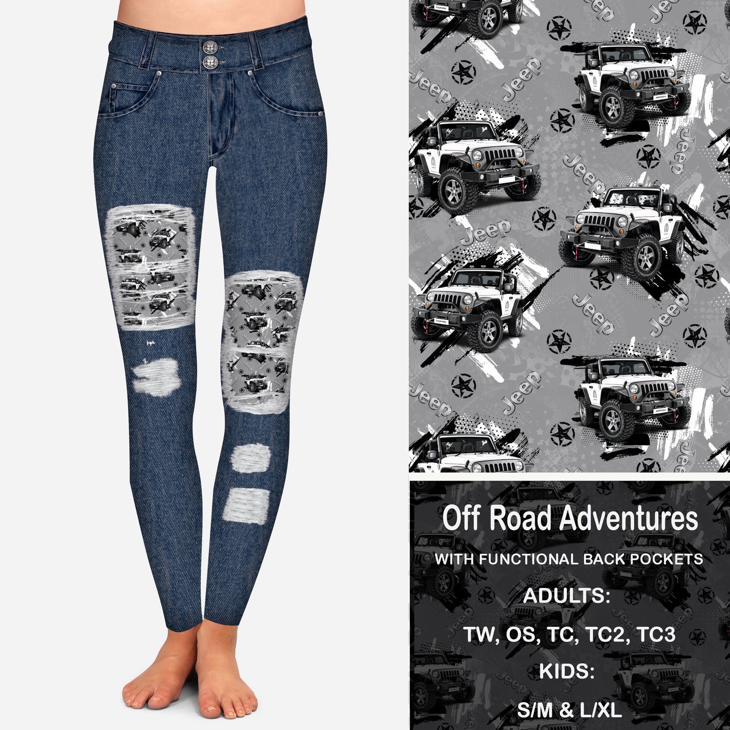 Off Road Adventures Peekaboo Leggings with Pockets