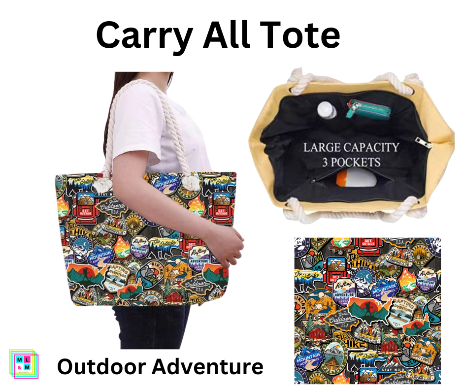 Outdoor Adventure Carry All Tote w/ Zipper