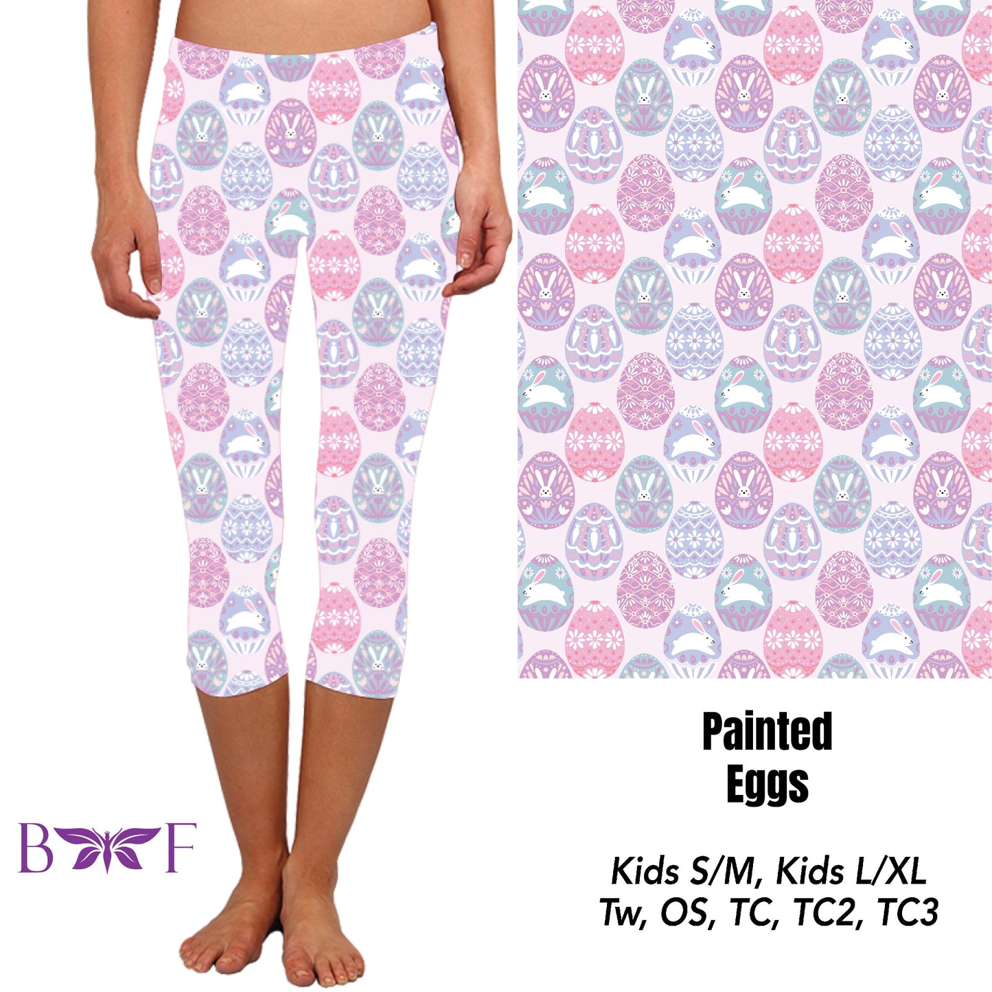 Painted eggs skorts and kids leggings with pockets