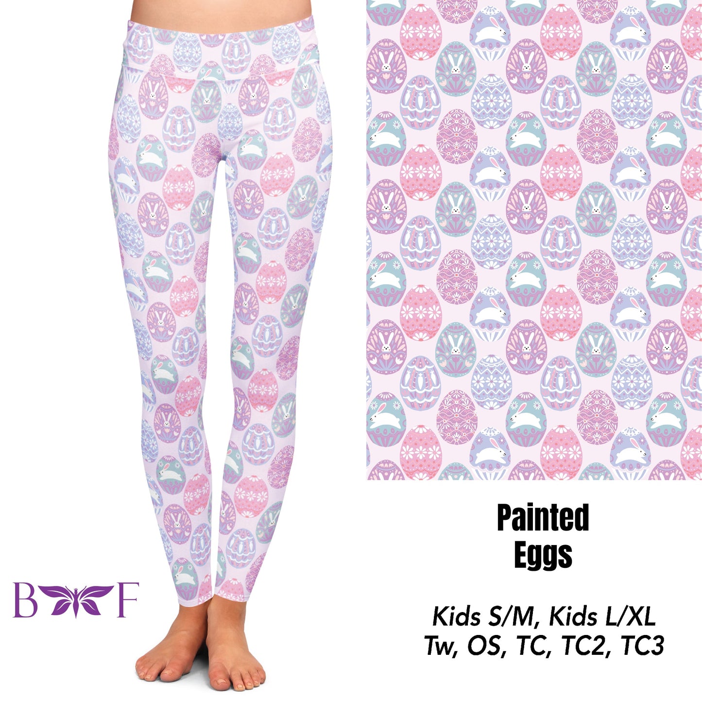 Painted eggs skorts and kids leggings with pockets