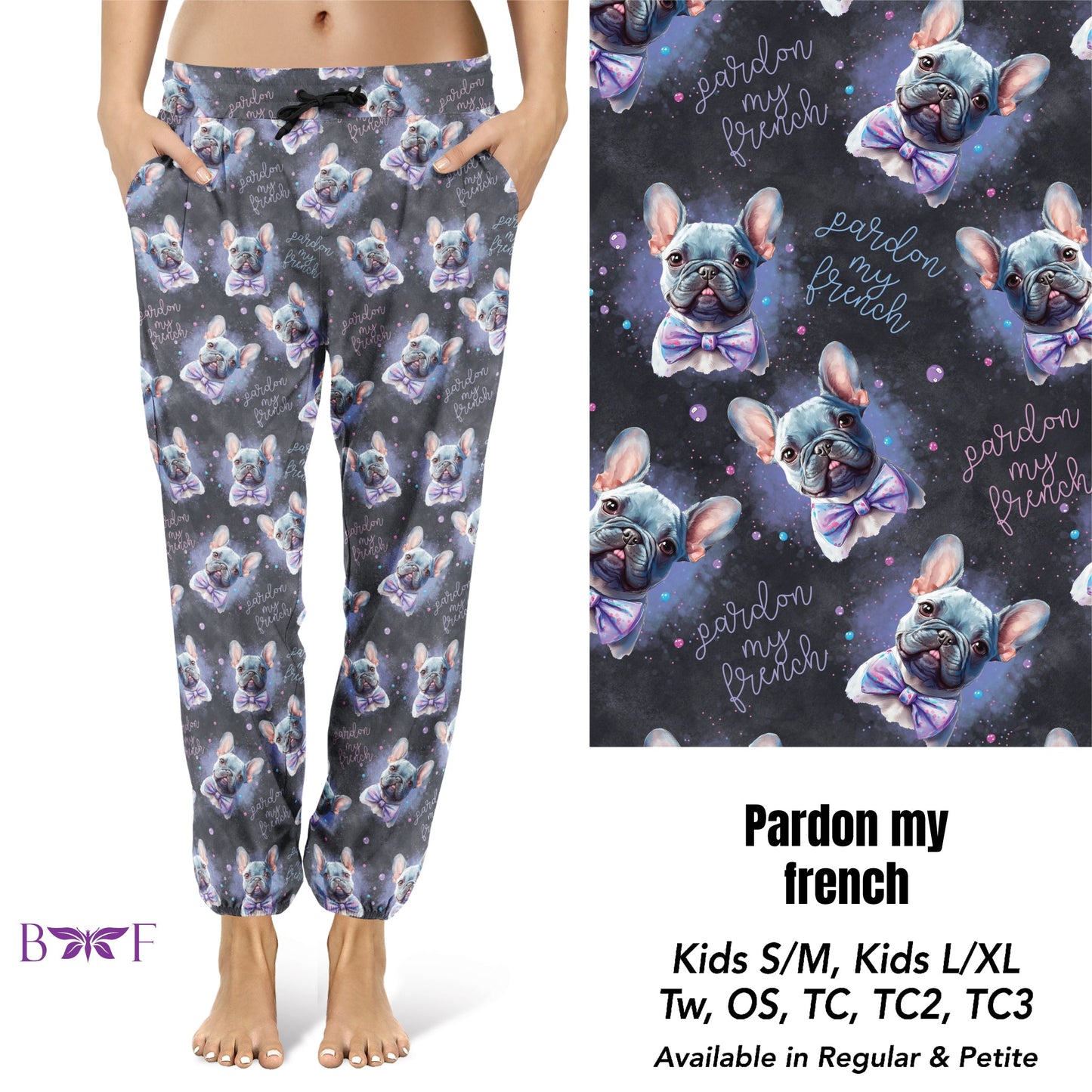 Pardon My French Leggings, capris, unisex lounger and joggers
