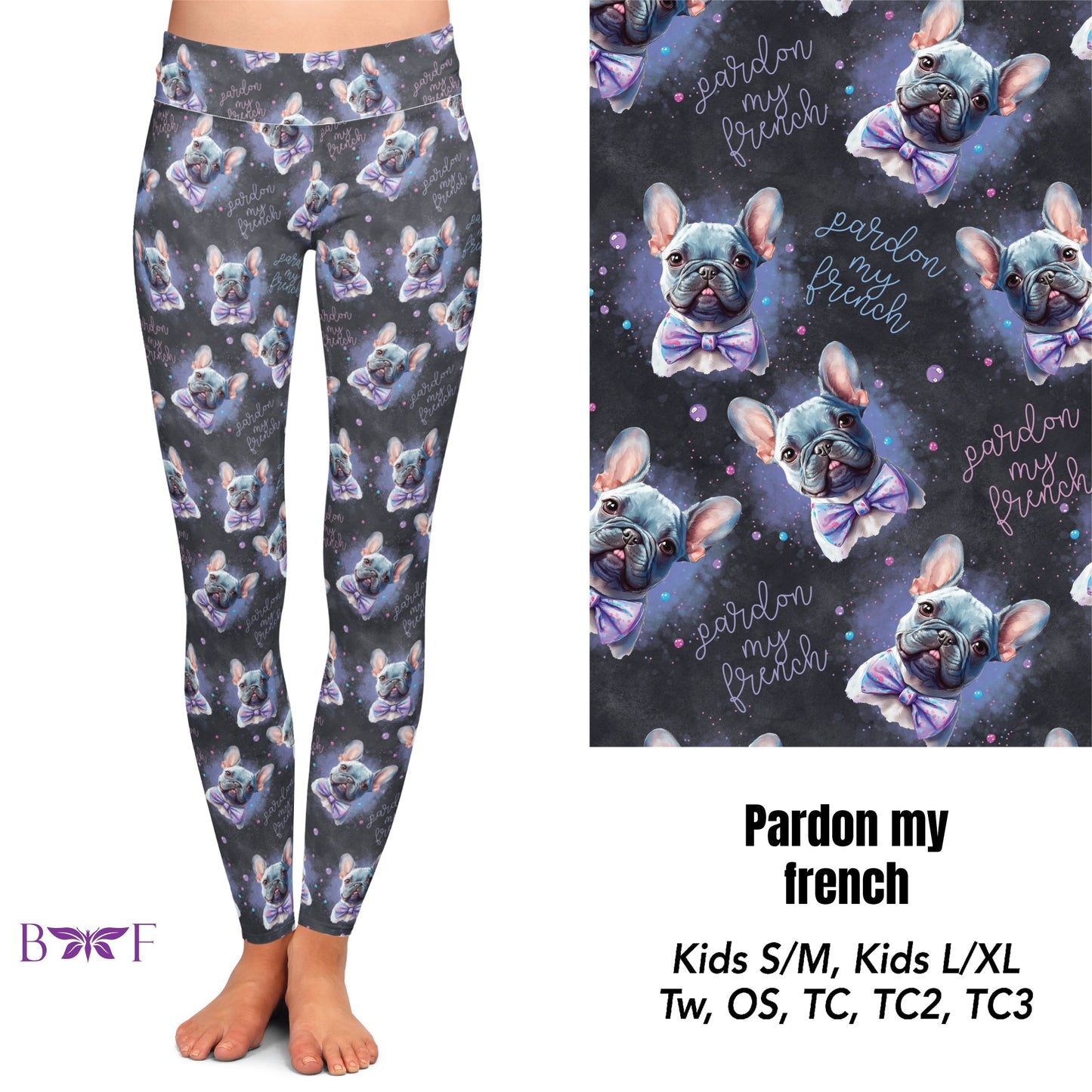 Pardon My French Leggings, capris, unisex lounger and joggers
