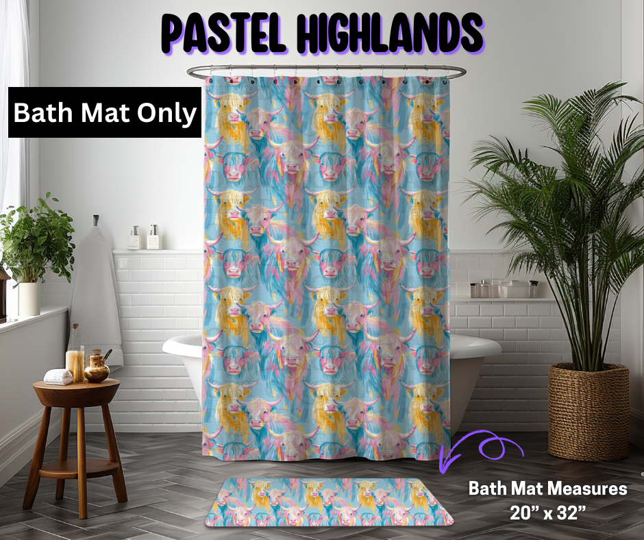 Pastel Highlands Custom Bath Mat