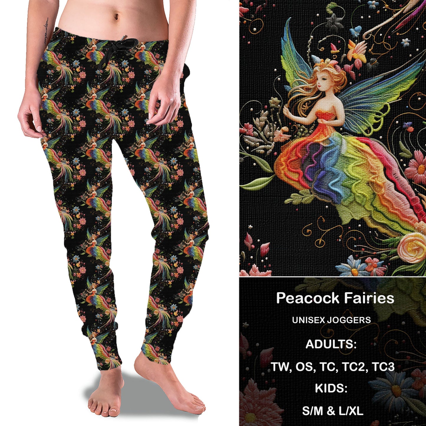 Peacock Fairies - Full Joggers Preorder Closes 8/25 eta 4-6 weeks