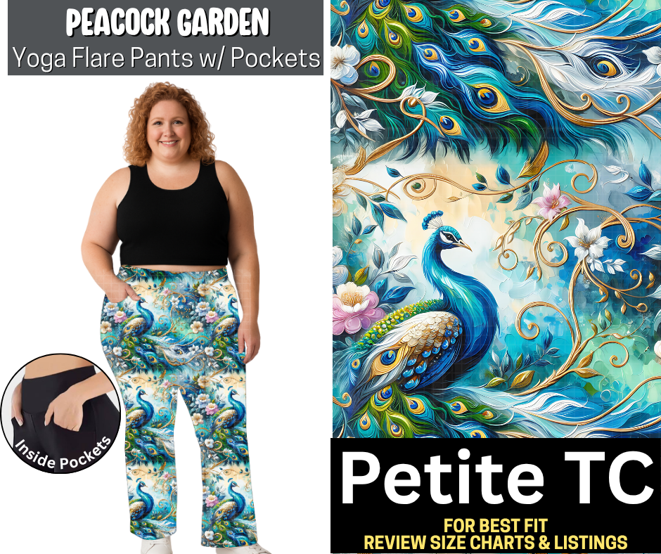 Peacock Garden Yoga Flare Pants