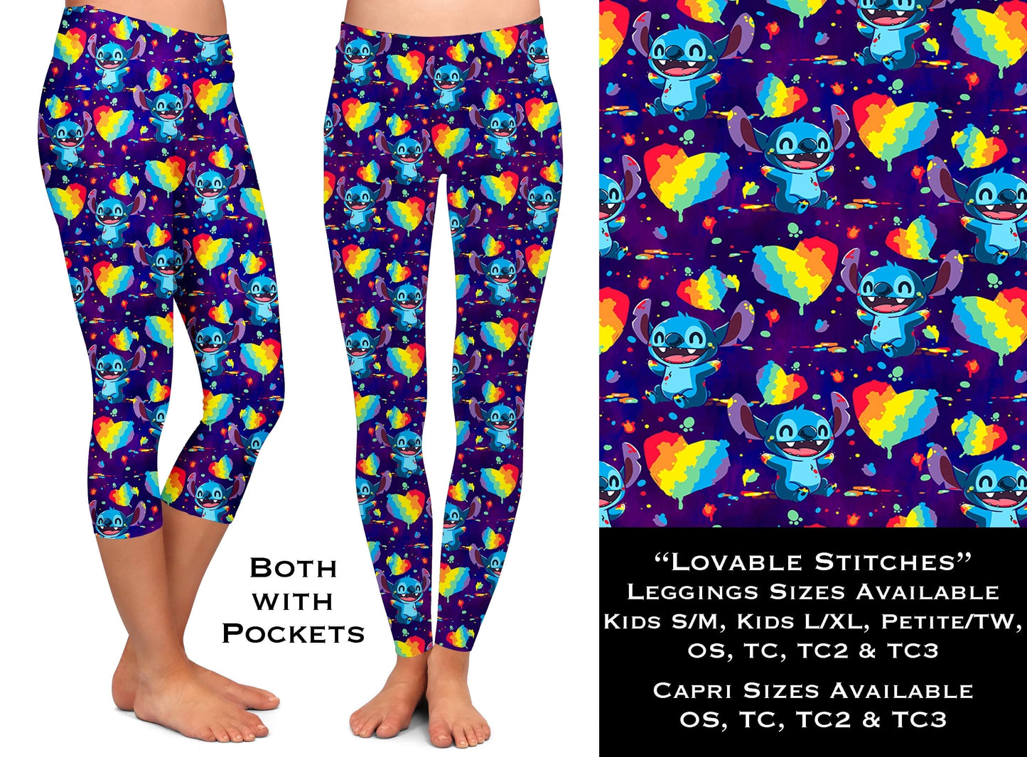 Lovable Stitches - Leggings & Capri with Pockets