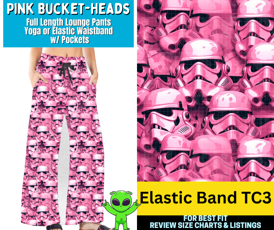 Pink Bucket-Heads Full Length Lounge Pants