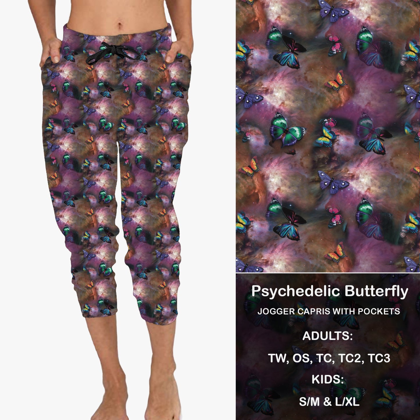 Psychedelic Butterfly - Full & Capri Joggers Preorder Closes 6/19 eta Late July