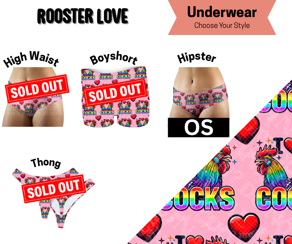 Rooster Love Hipster Underwear
