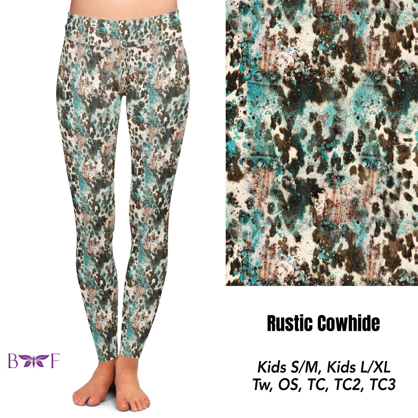 Rustic cowhide capris