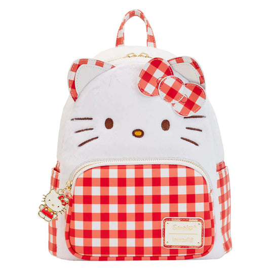 LOUNGEFLY-Hello Kitty Gingham Mini Backpack