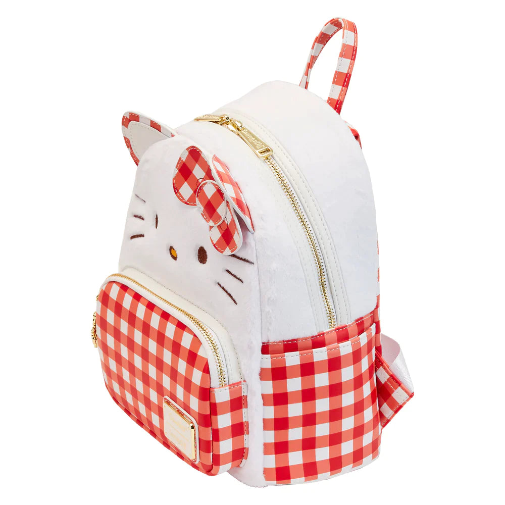 LOUNGEFLY-Hello Kitty Gingham Mini Backpack