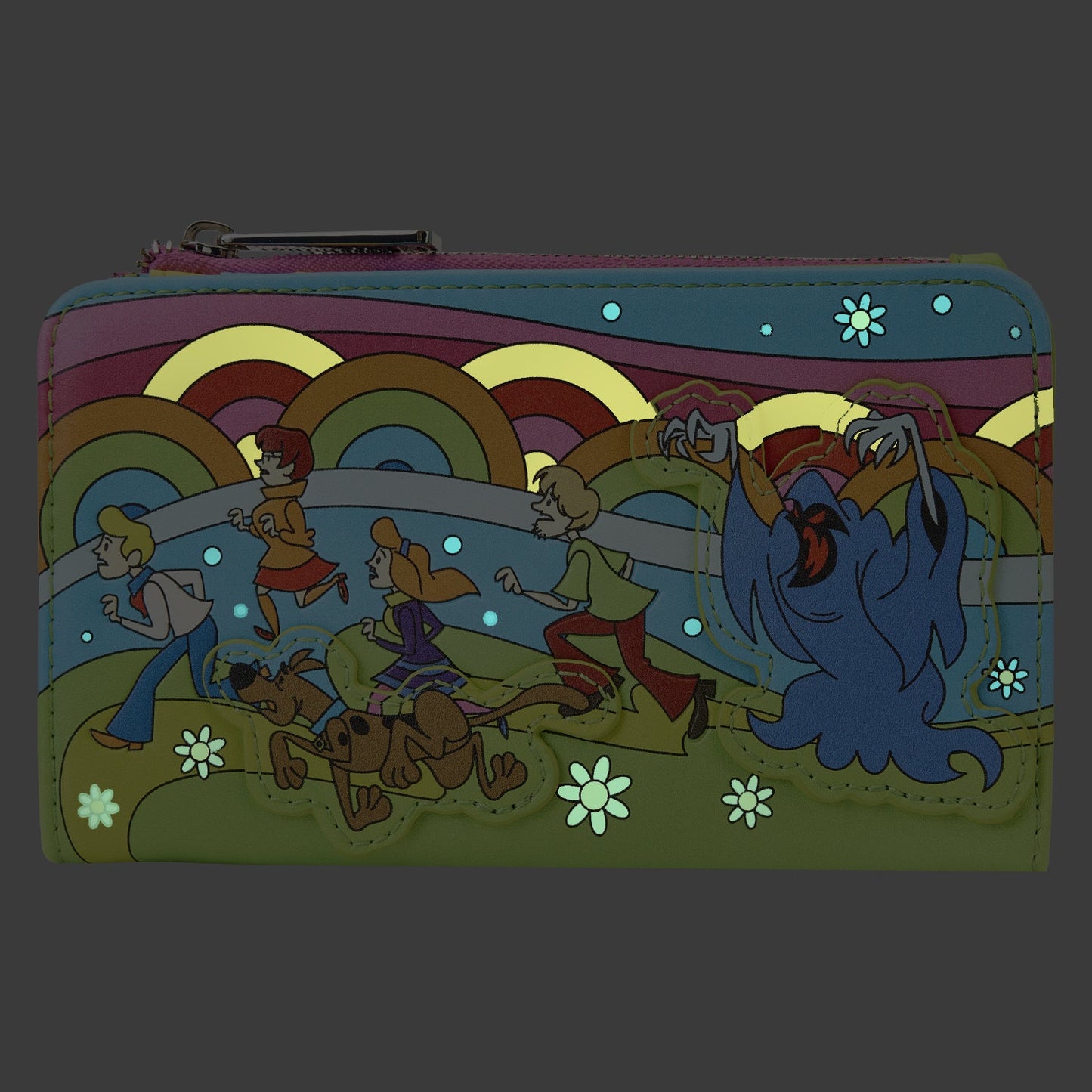 Scooby-Doo Psychedelic Monster Chase Glow Flap Wallet