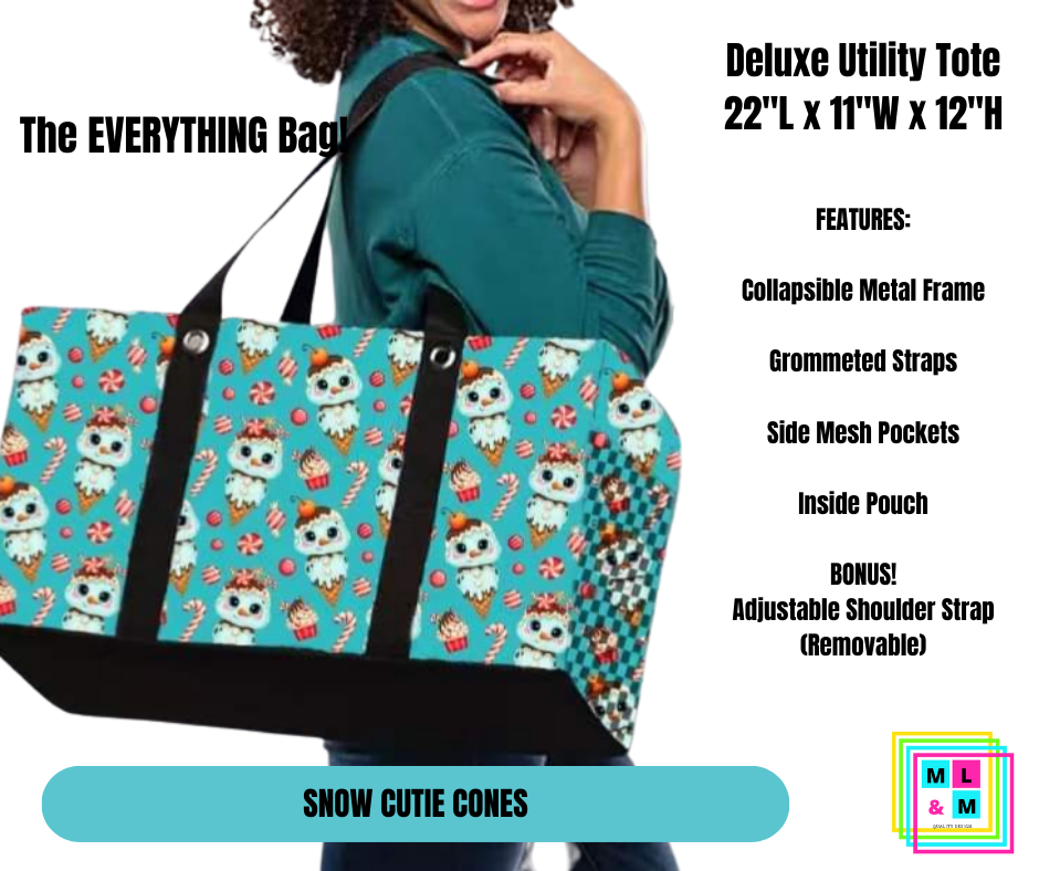 Snow Cutie Cones Collapsible Tote