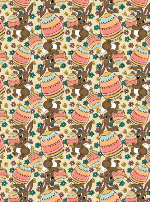 Bunnies and Eggs Kids Leggings with pockets