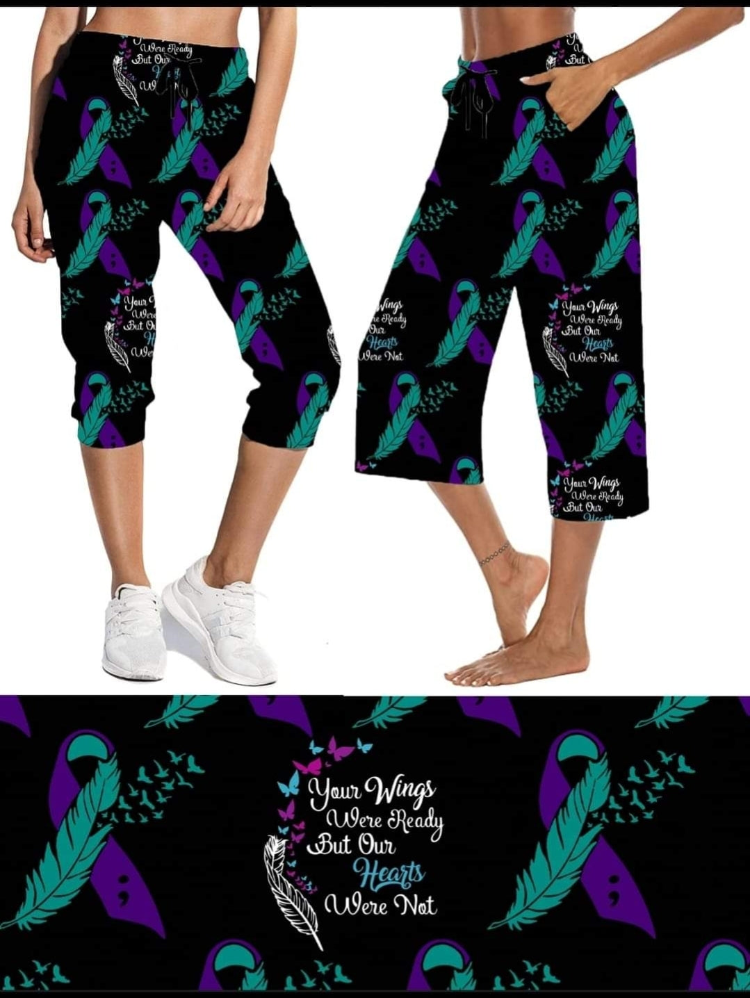 Missing You leggings and capris suicide awareness