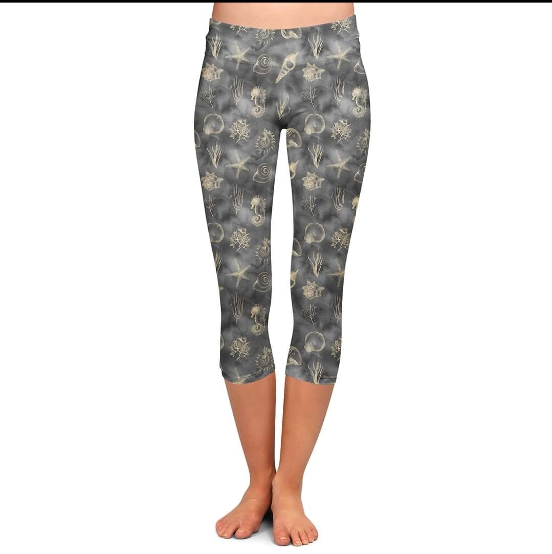 Grey beach Capris with pockets