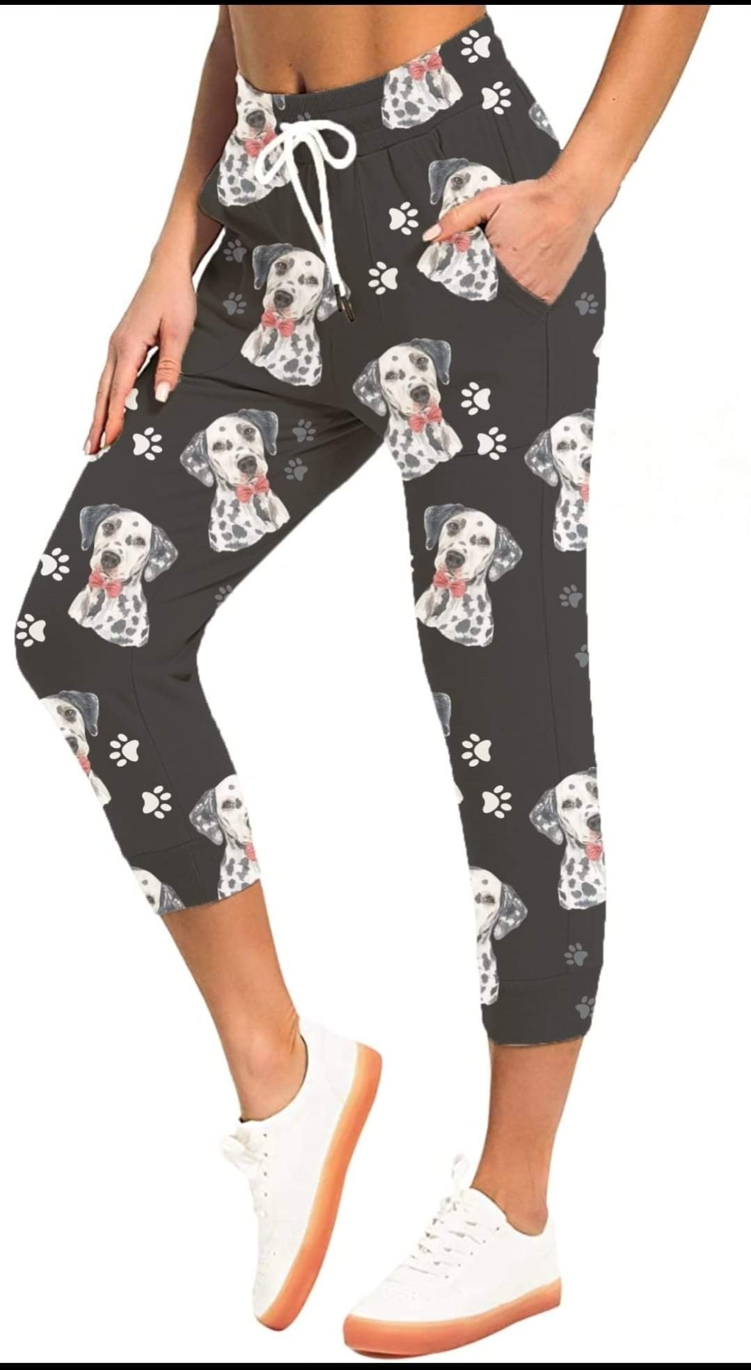 Dalmatian jogger shorts with pockets