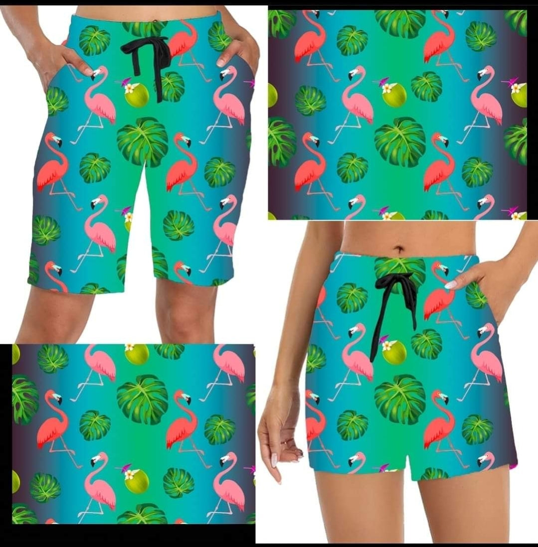Flock Capris Lounge Pants and Joggers shorts with pockets
