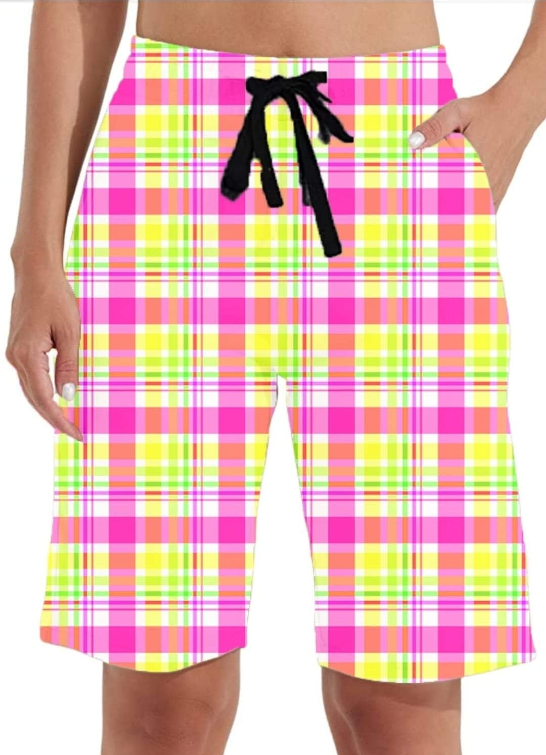 Summer Plaid #3 Capris