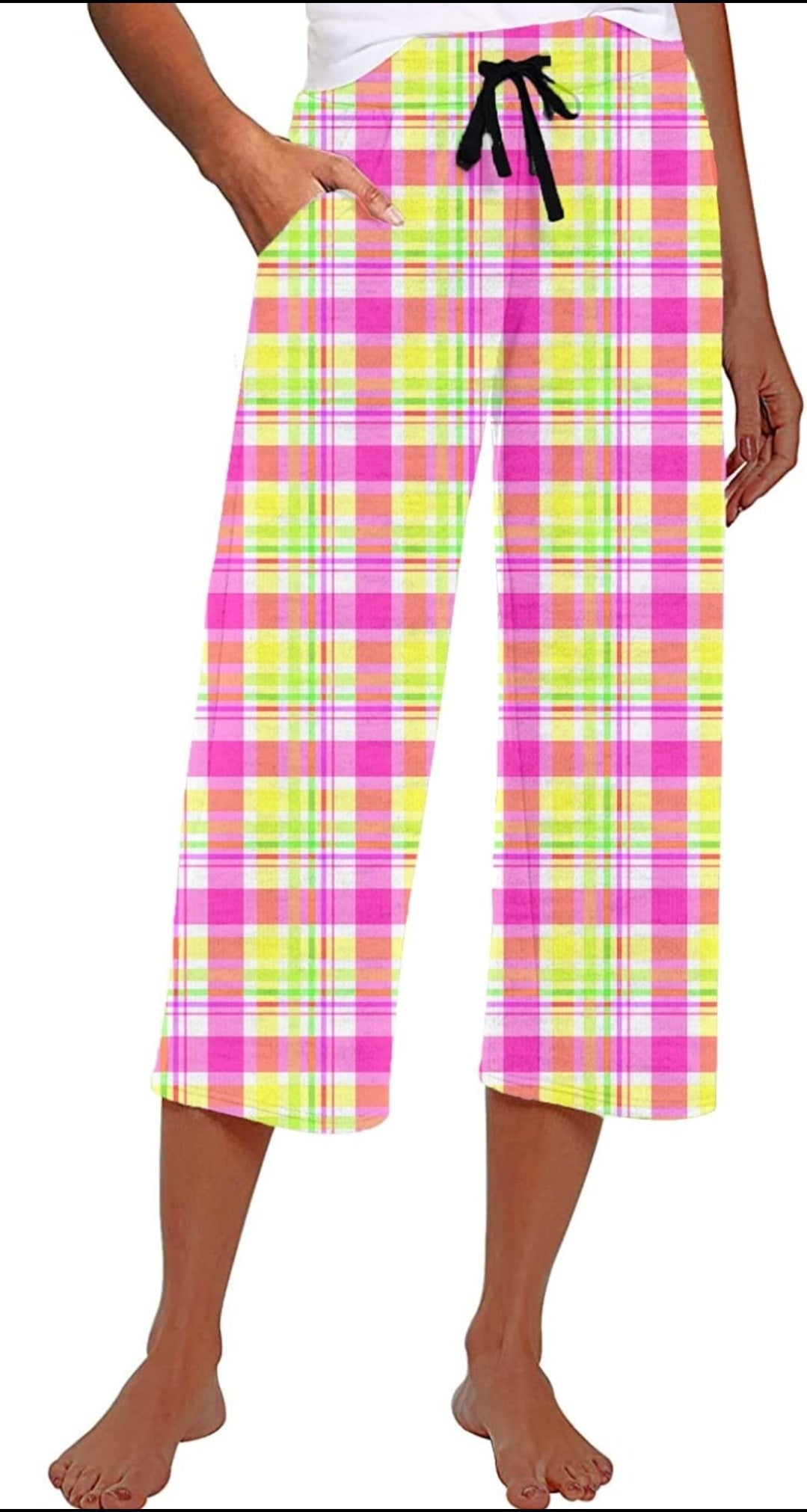 Summer Plaid #3 Capris