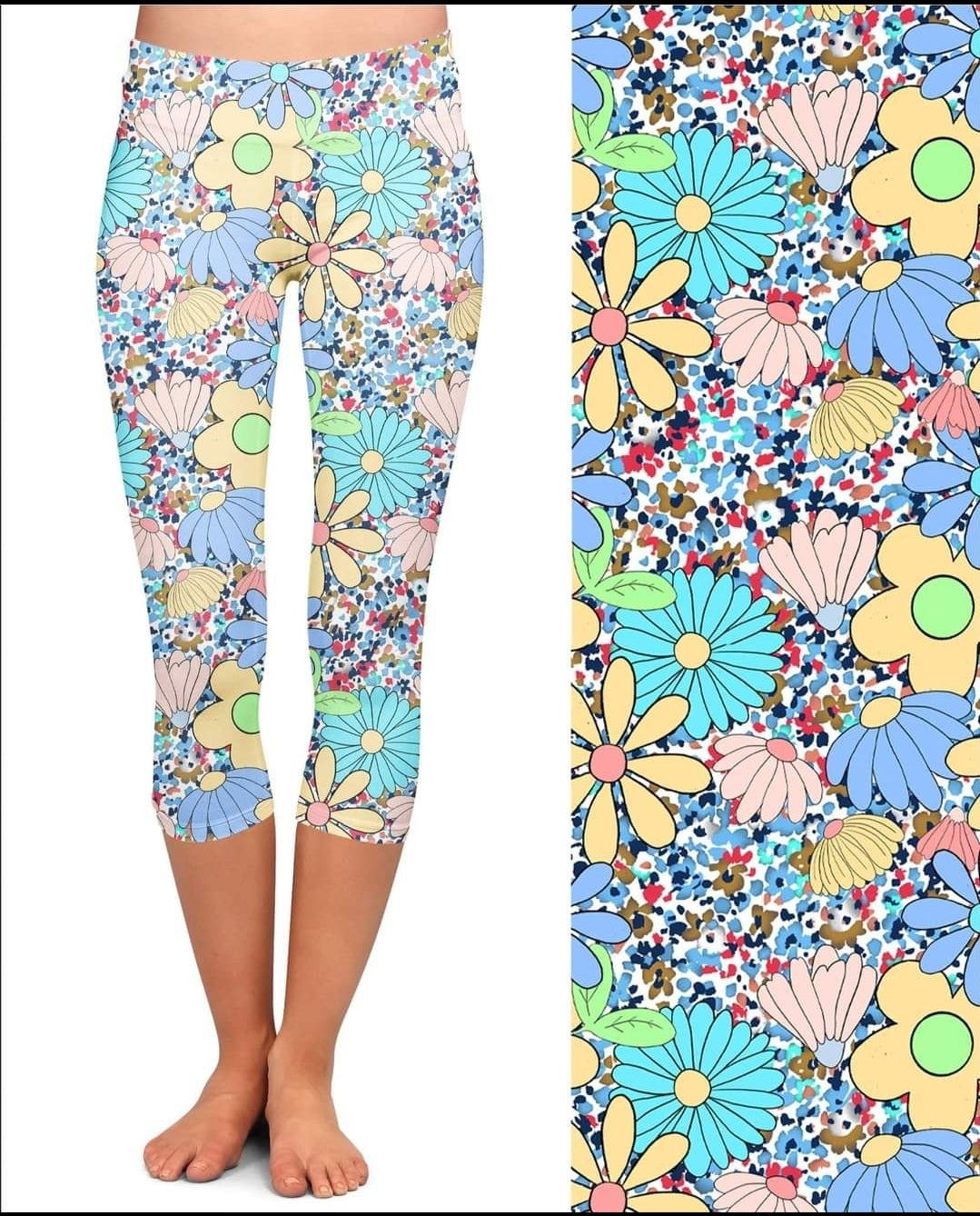 Cartoon Daisy capri lounge pants