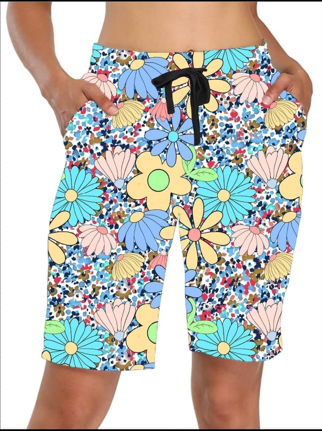 Cartoon Daisy capri lounge pants