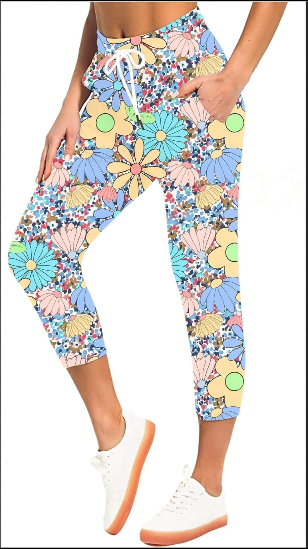 Cartoon Daisy capri lounge pants