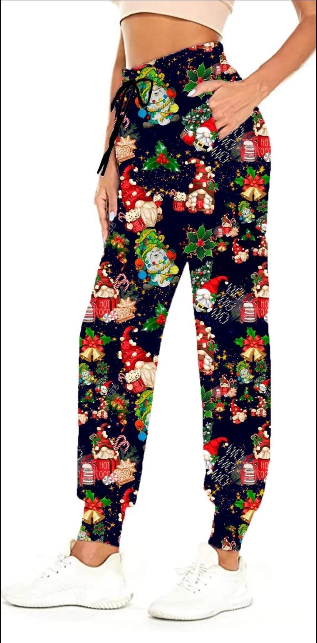 Gnomie Christmas OS capris and skorts with pockets
