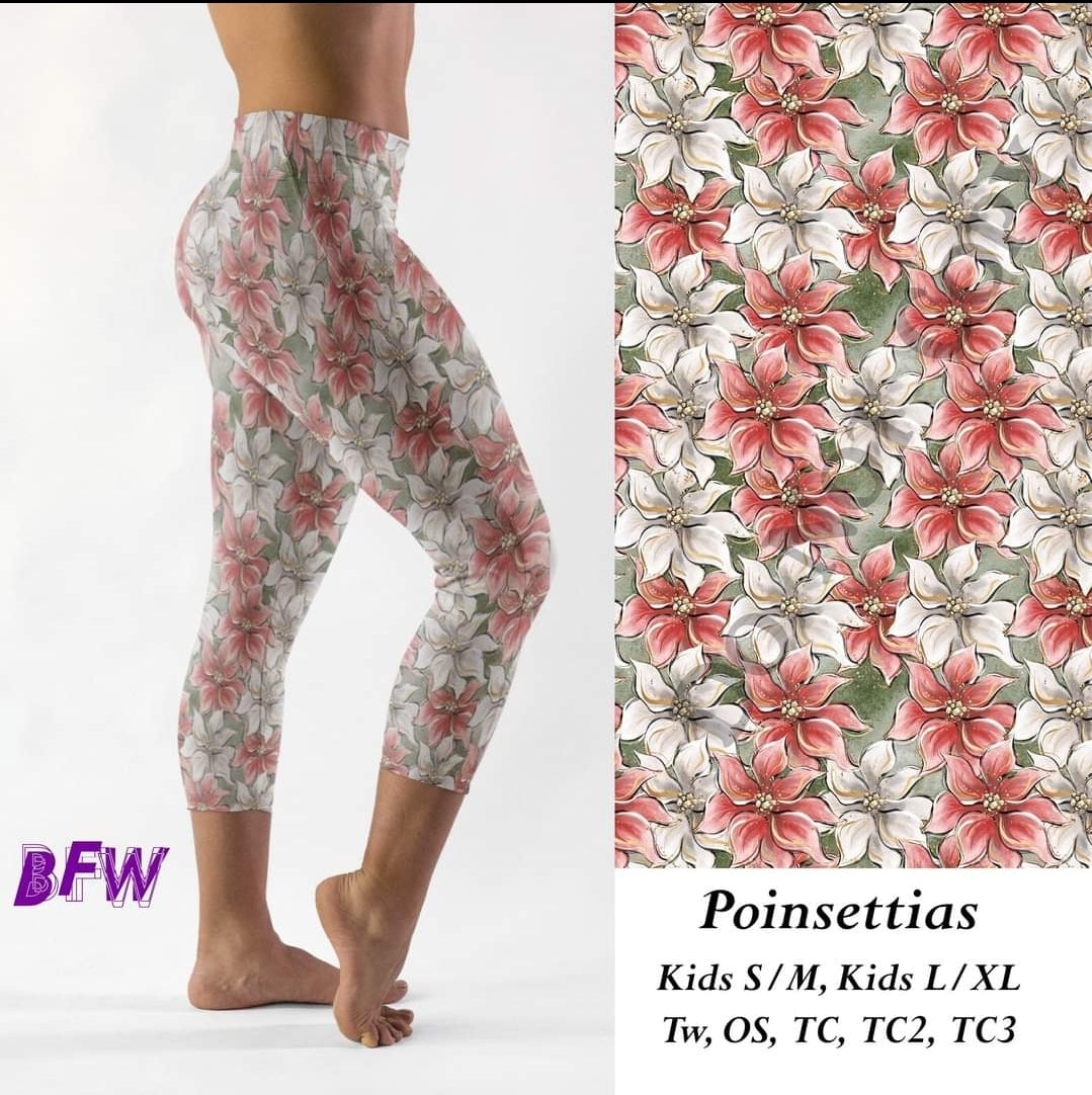 Poinsettias leggings