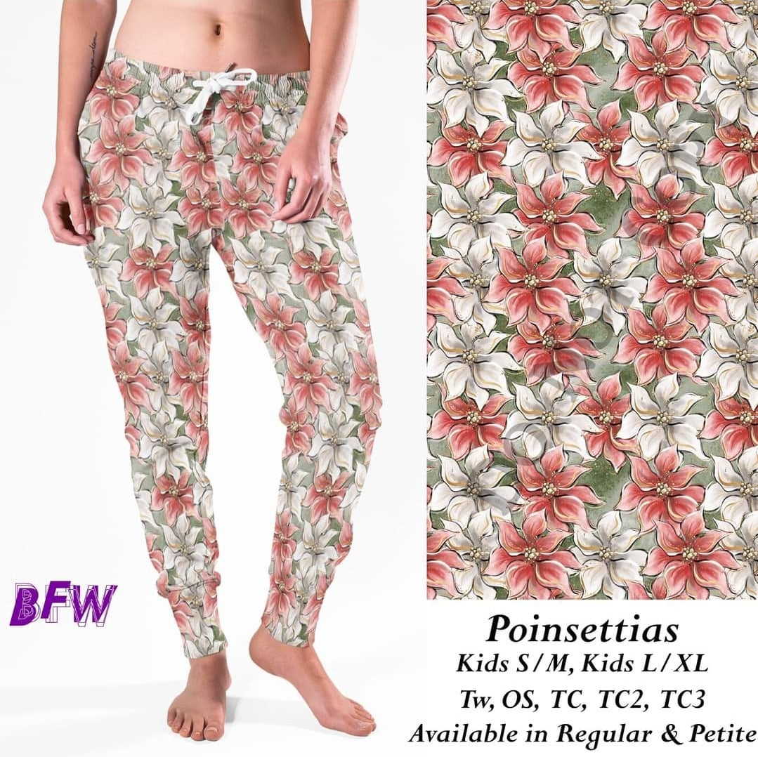 Poinsettias leggings