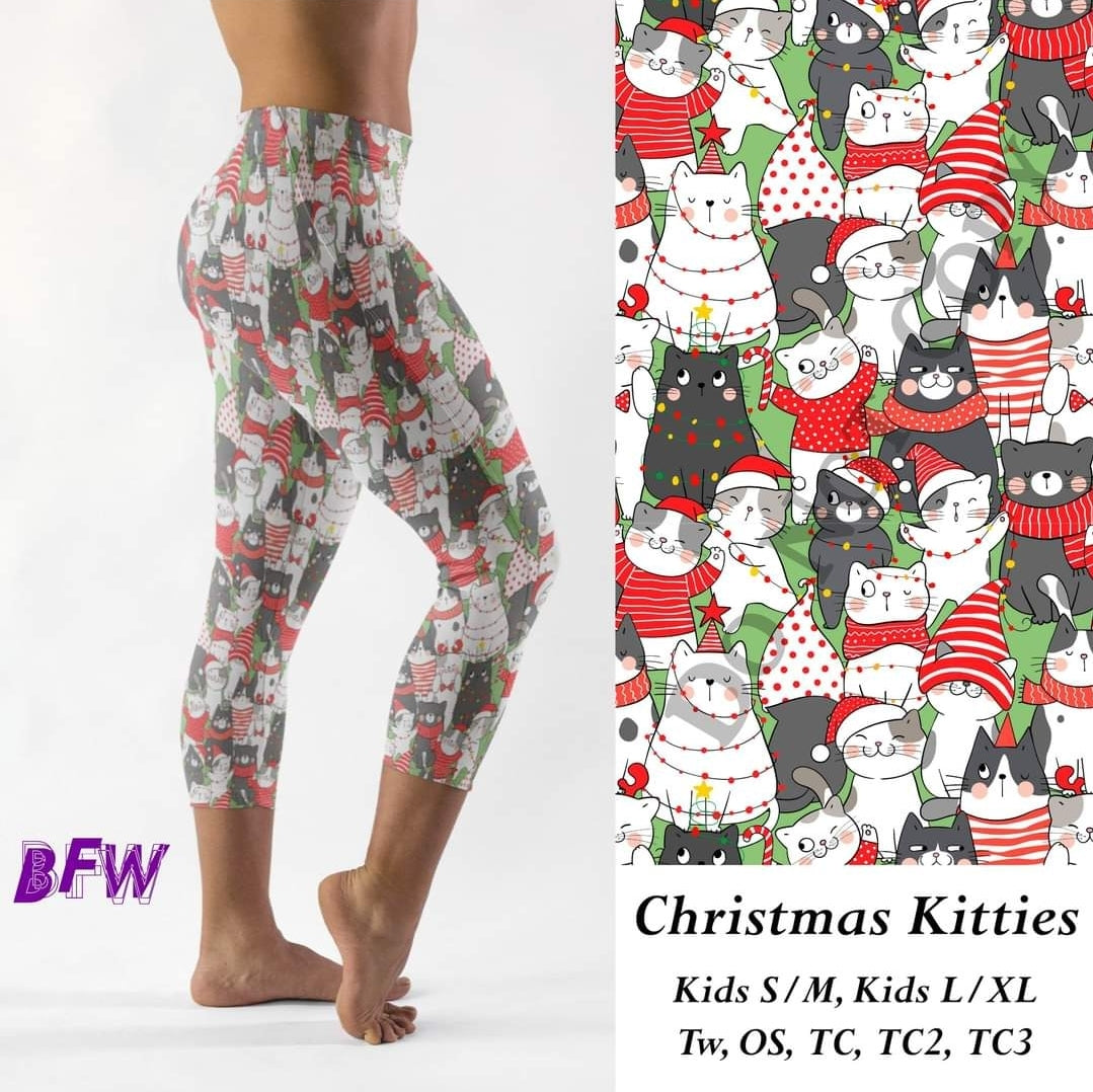 Christmas Kitties Capris and loungers