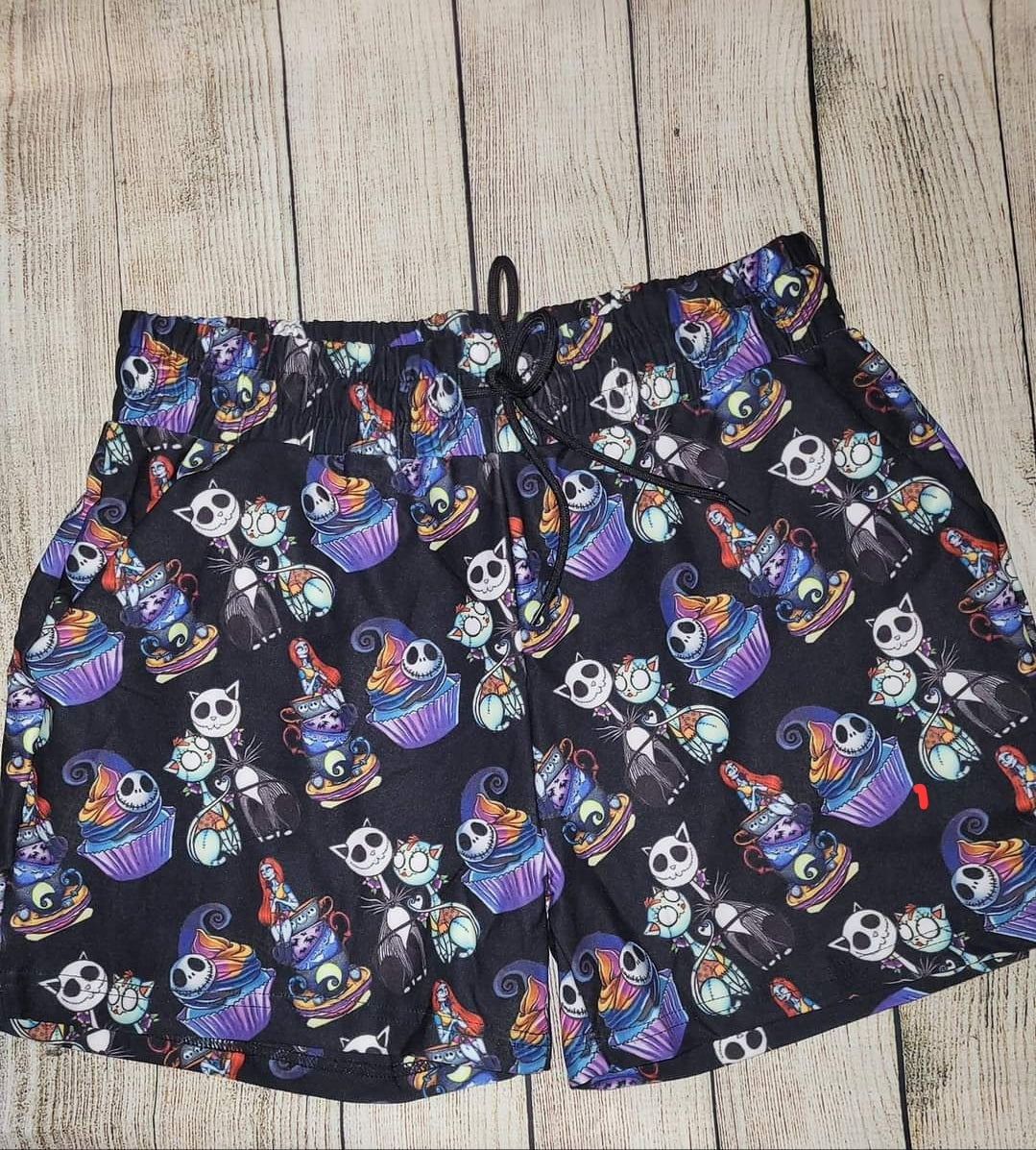 Christmas nightmare 4" - 7" jogger shorts with pockets
