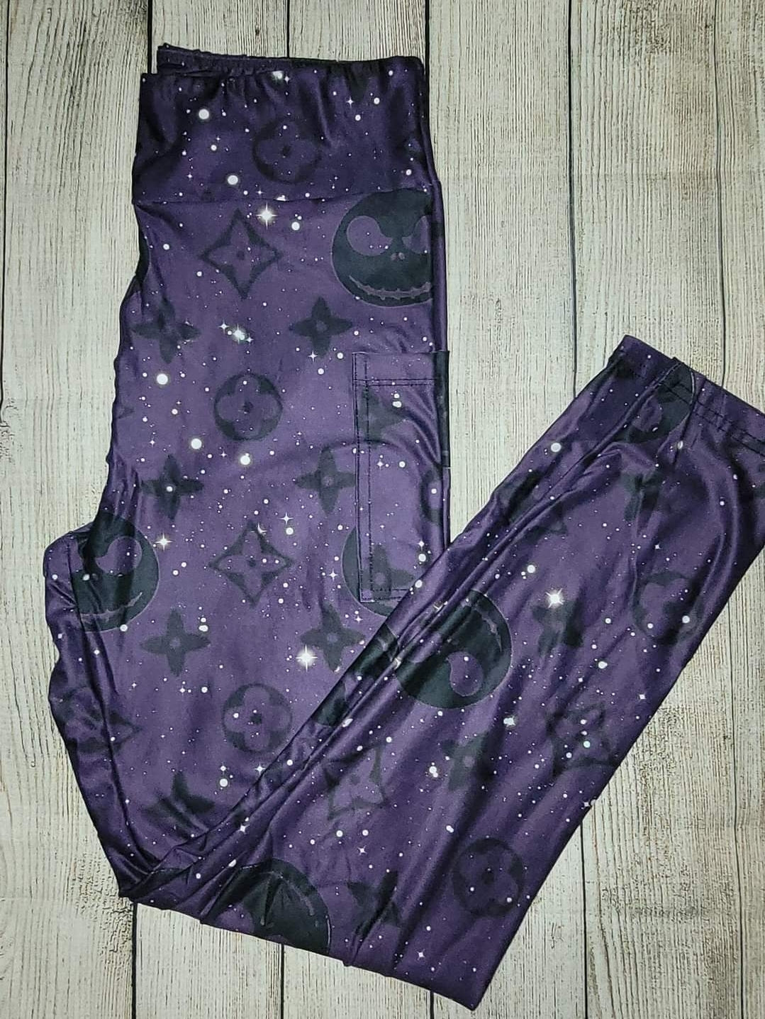 Purple Jack leggings, capri joggers & loungers, and 4" jogger shorts with pockets