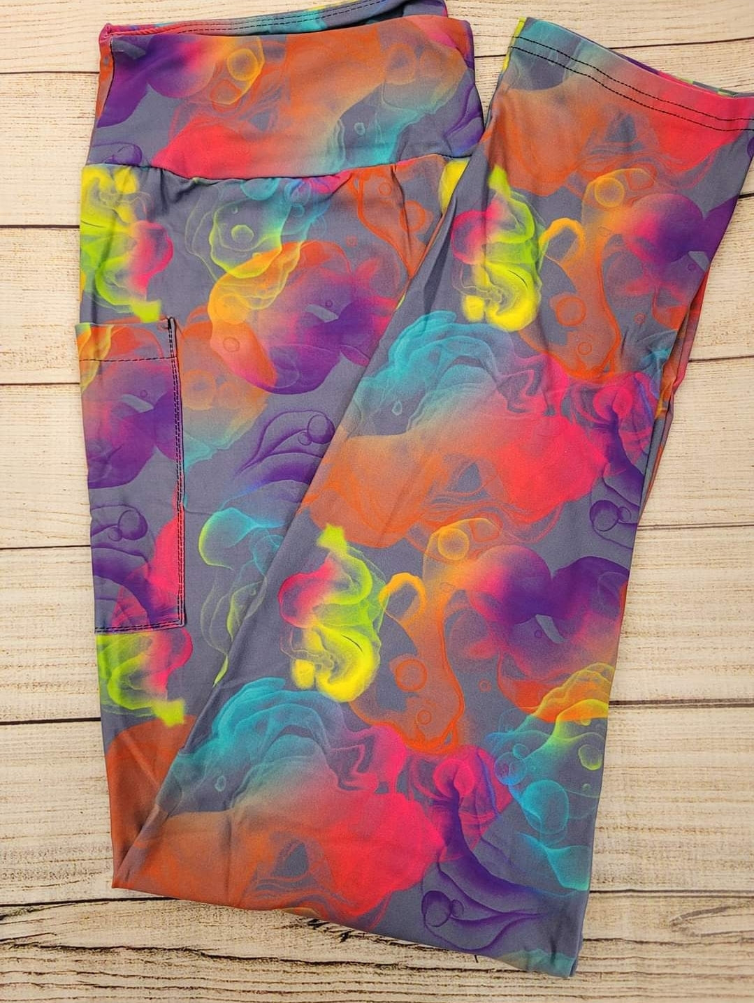 Neon pastel capris with pockets