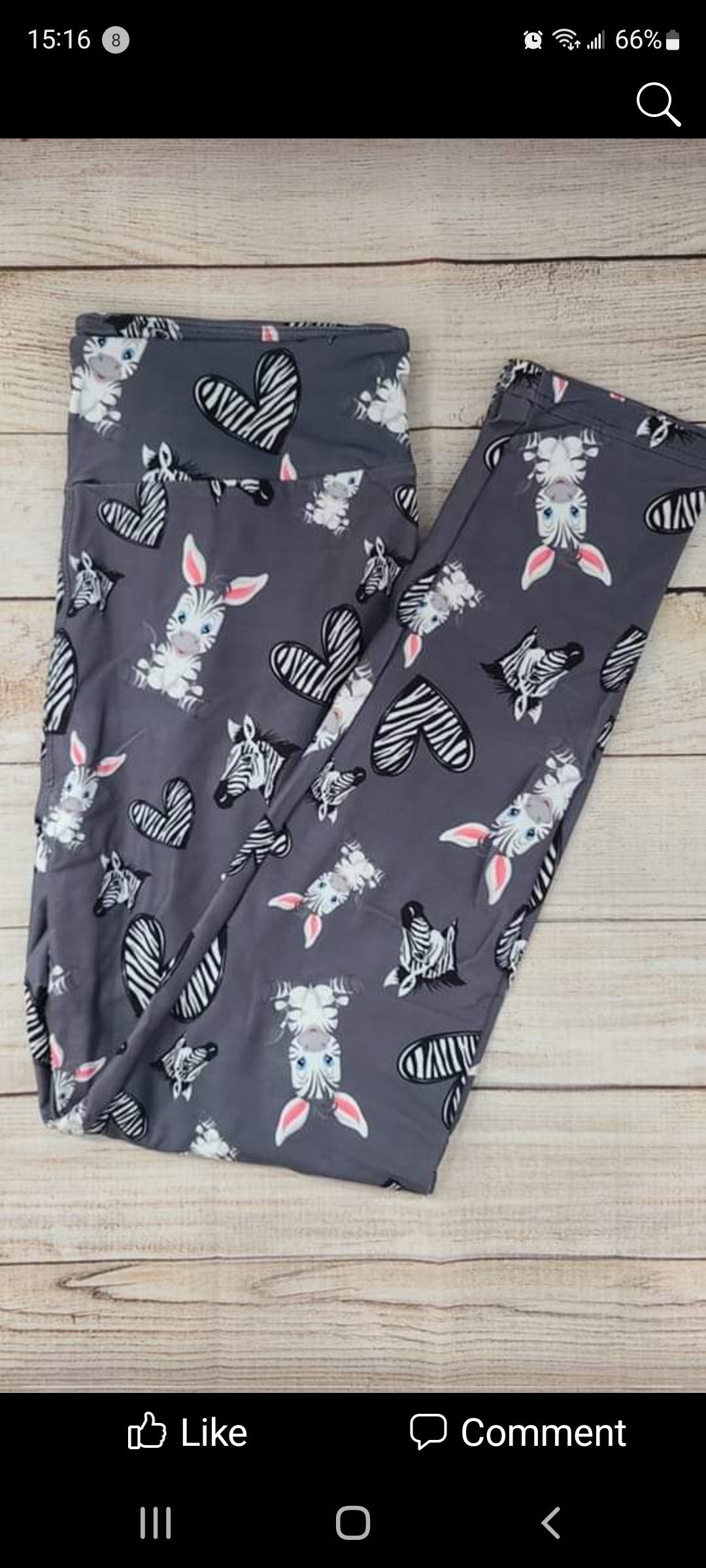 Zebra Party leggings, capris, joggers, and shorts