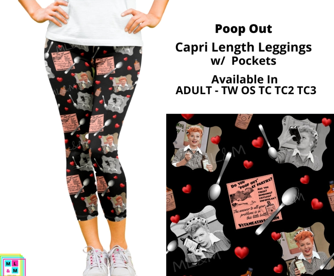 Poop Out Capri Length w/ Pockets