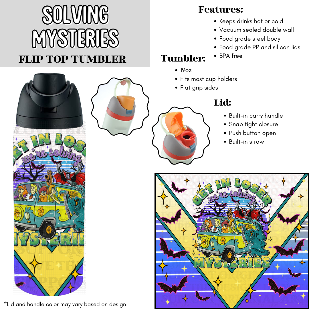 Solving Mysteries Flip Top Tumbler
