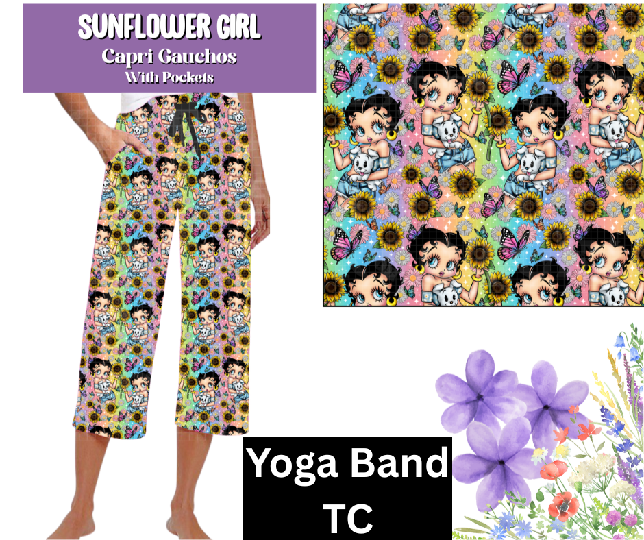 Sunflower Girl Capri Gauchos