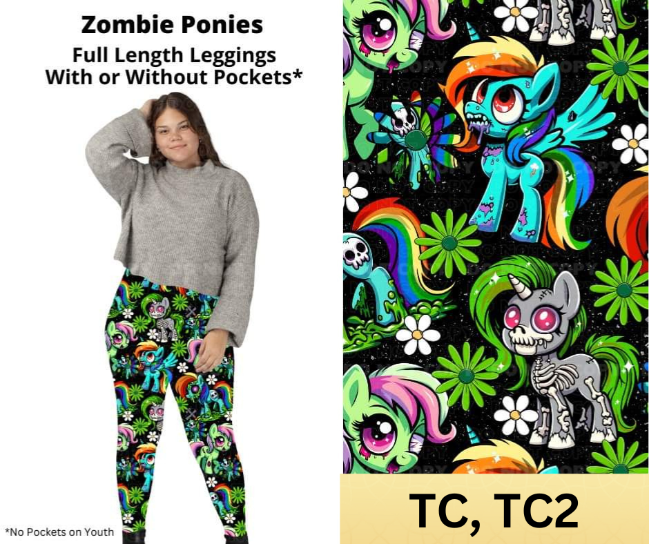 Zombie Ponies Full Length Leggings w/ Pockets