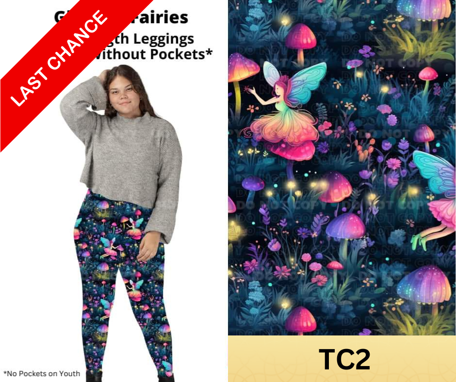 Glowing Fairies Full Length Leggings w/ Pockets
