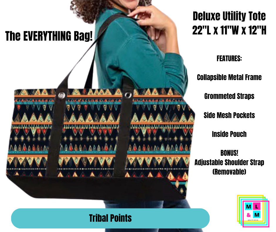 Tribal Points Collapsible Tote