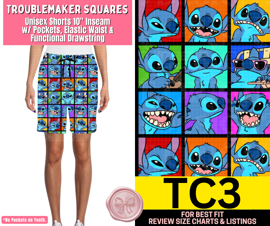 Troublemaker Squares Unisex Shorts
