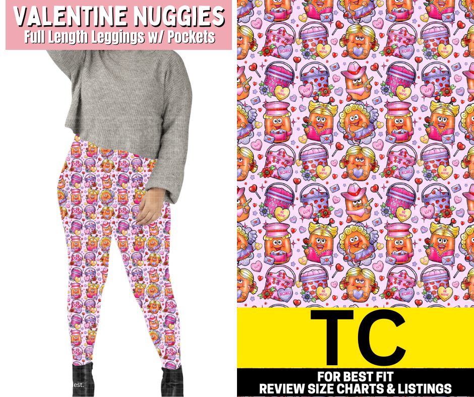 Valentine Nuggies Full Length Leggings w/ Pockets
